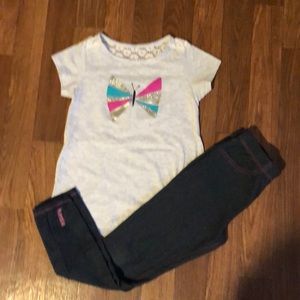 2Pc bundle shirt sz.5 by,JumpingBean, Legging sz6